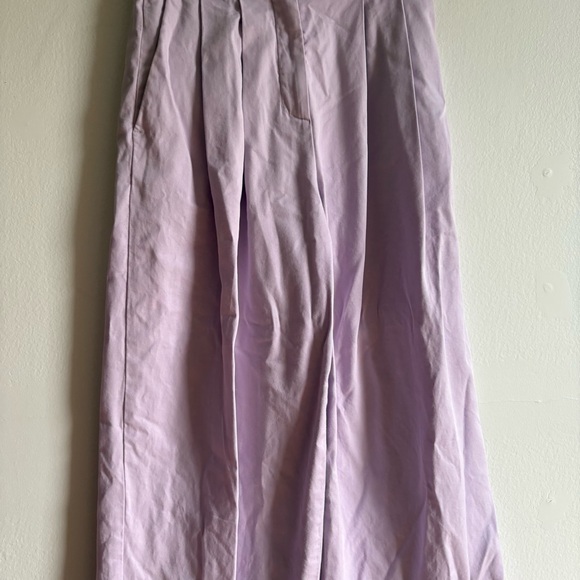 COS Sz 2 Lilac Wide Leg Business Casual High Waisted Trouser Pants - Picture 5 of 13